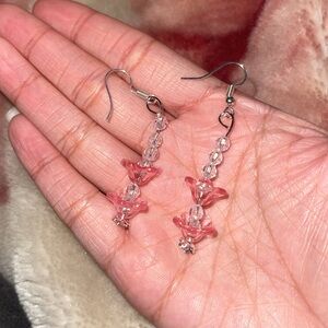 Pink Bead Earrings